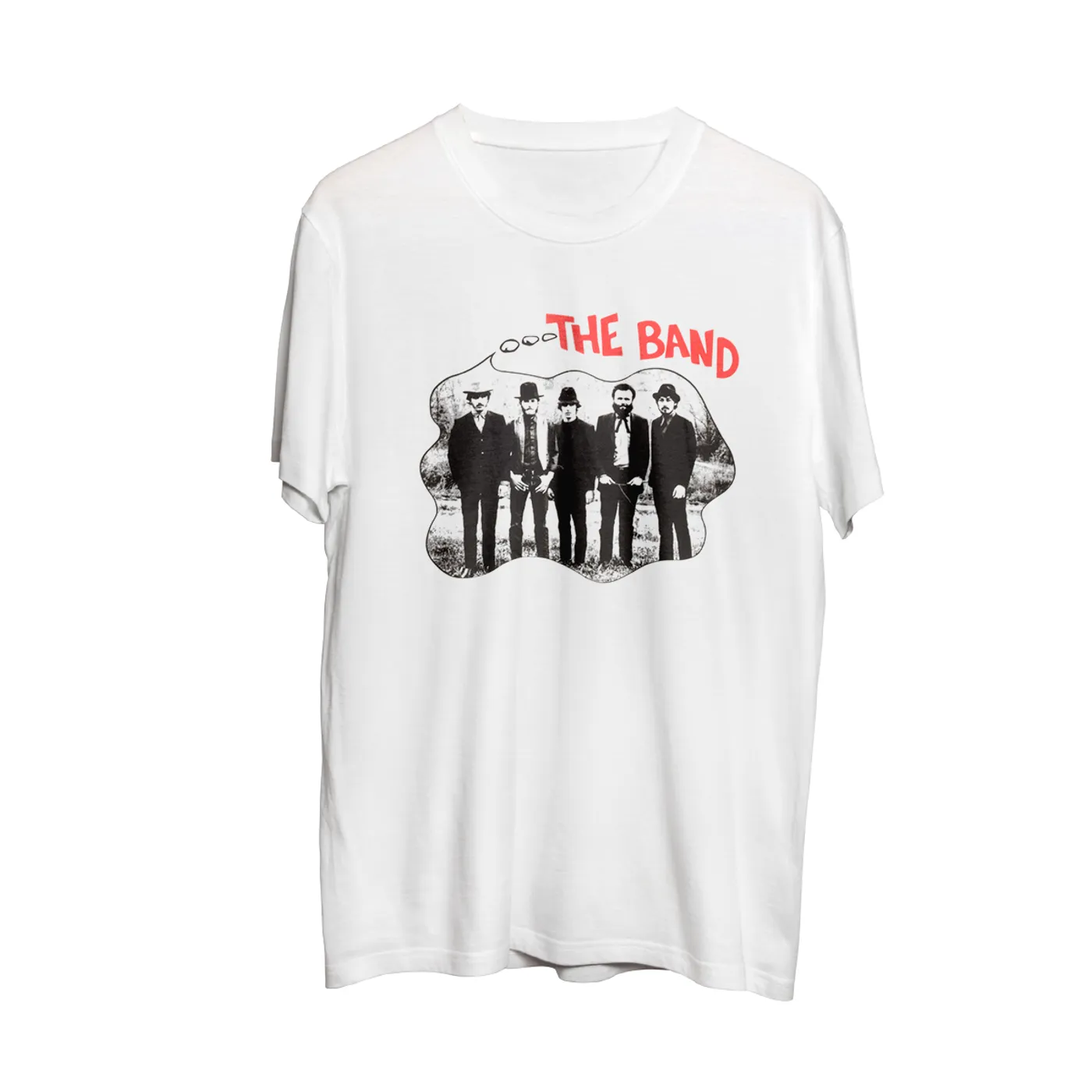 The Band Album Cover Thought Bubble Red Logo Lettering White T