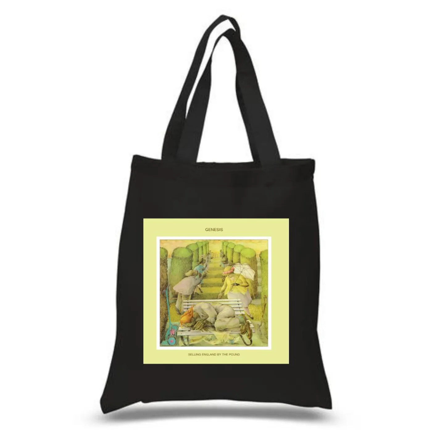 Genesis Selling England By The Pound Black Tote Bag