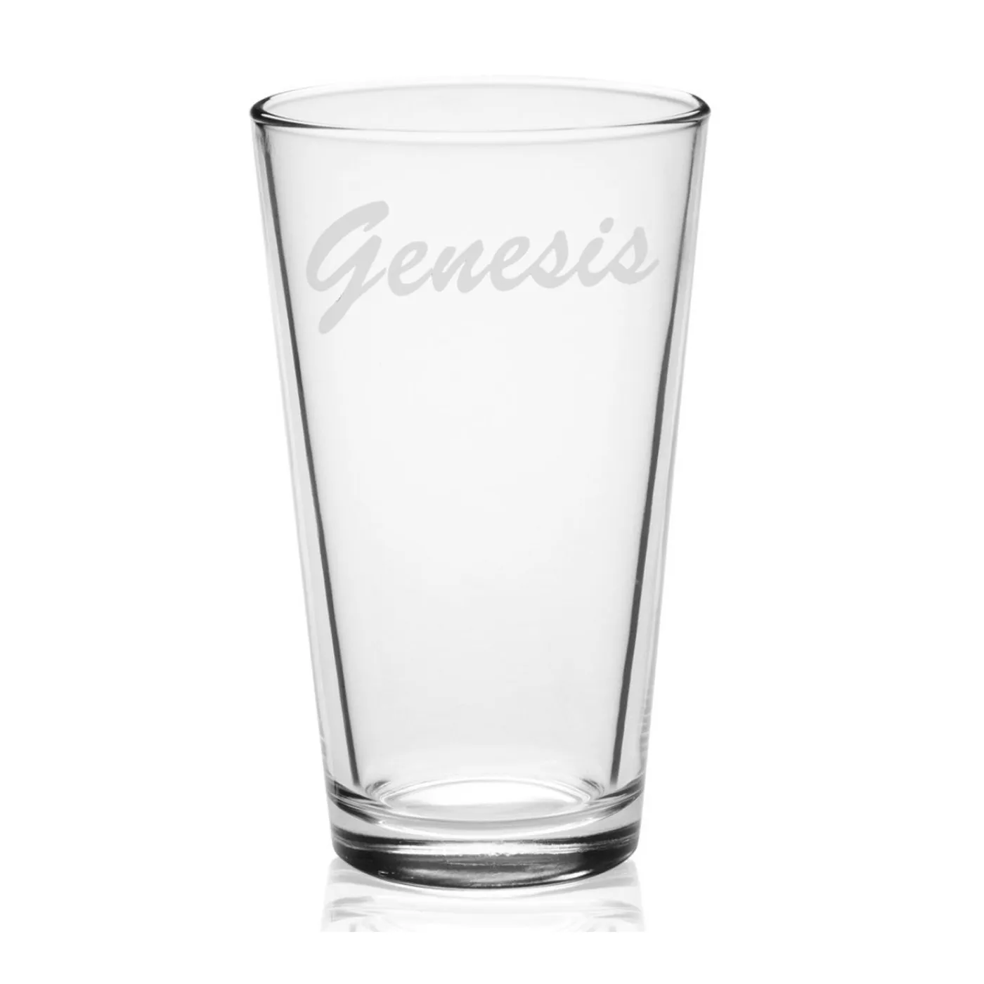 Genesis Early 80's Logo Etched Pint Glass