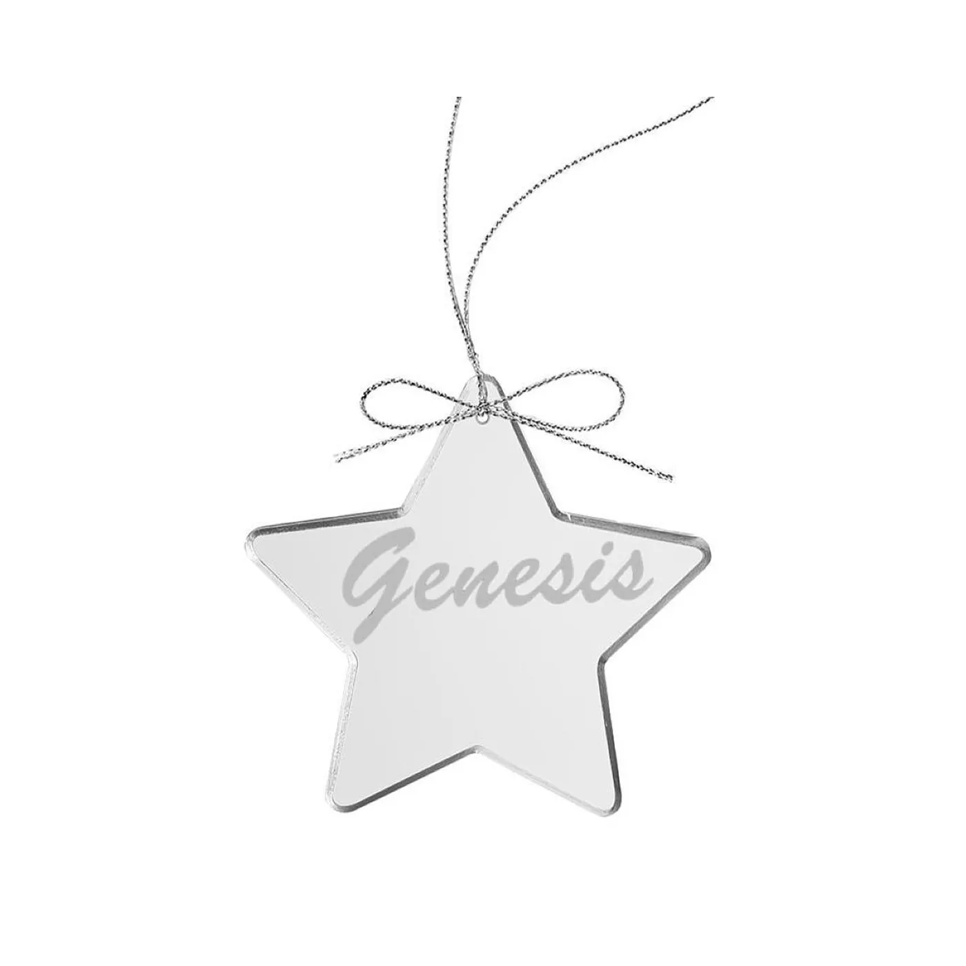 Genesis Circa 80s Logo Star Laser-Etched Glass Ornament
