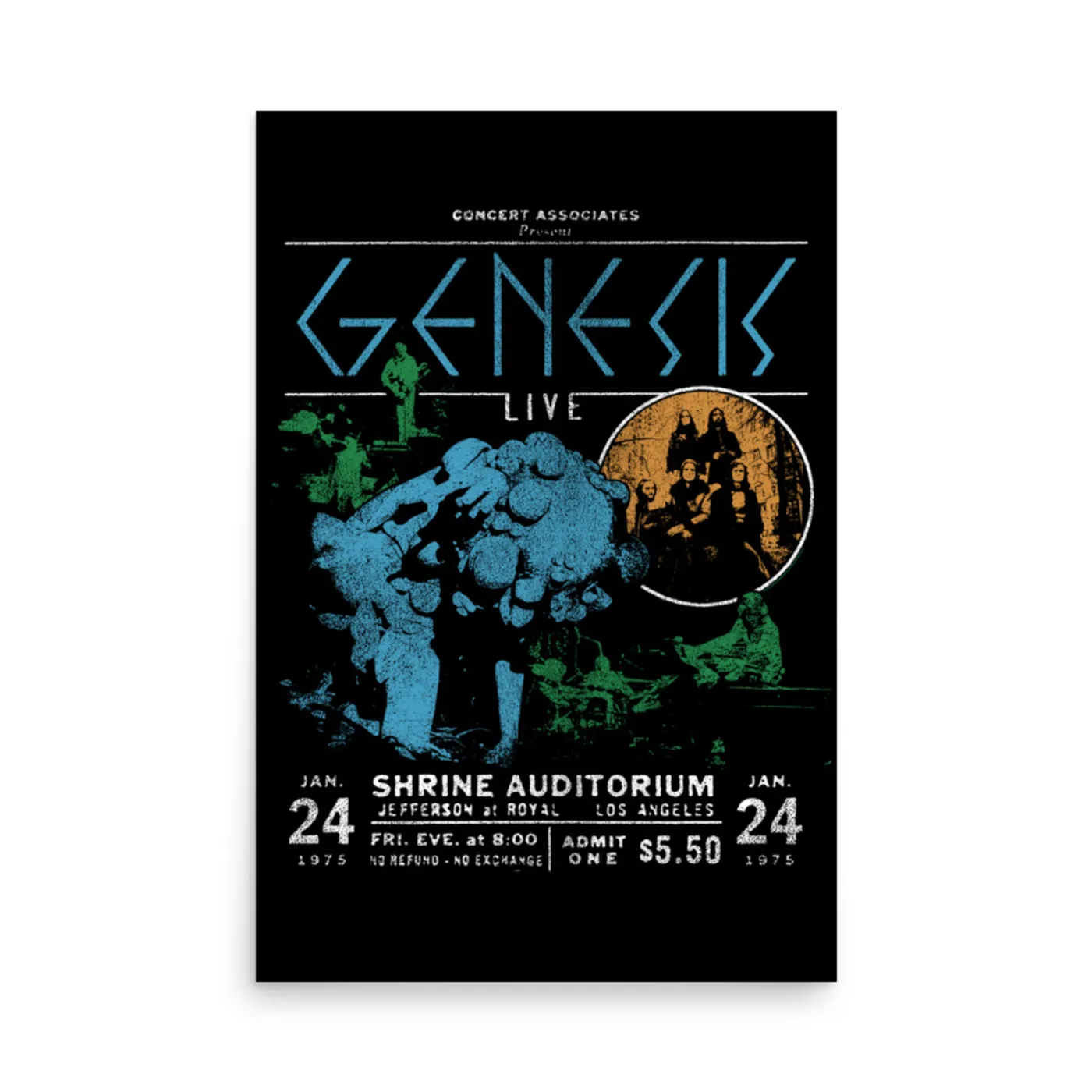 Genesis Shrine Auditorium 1975 Color Poster