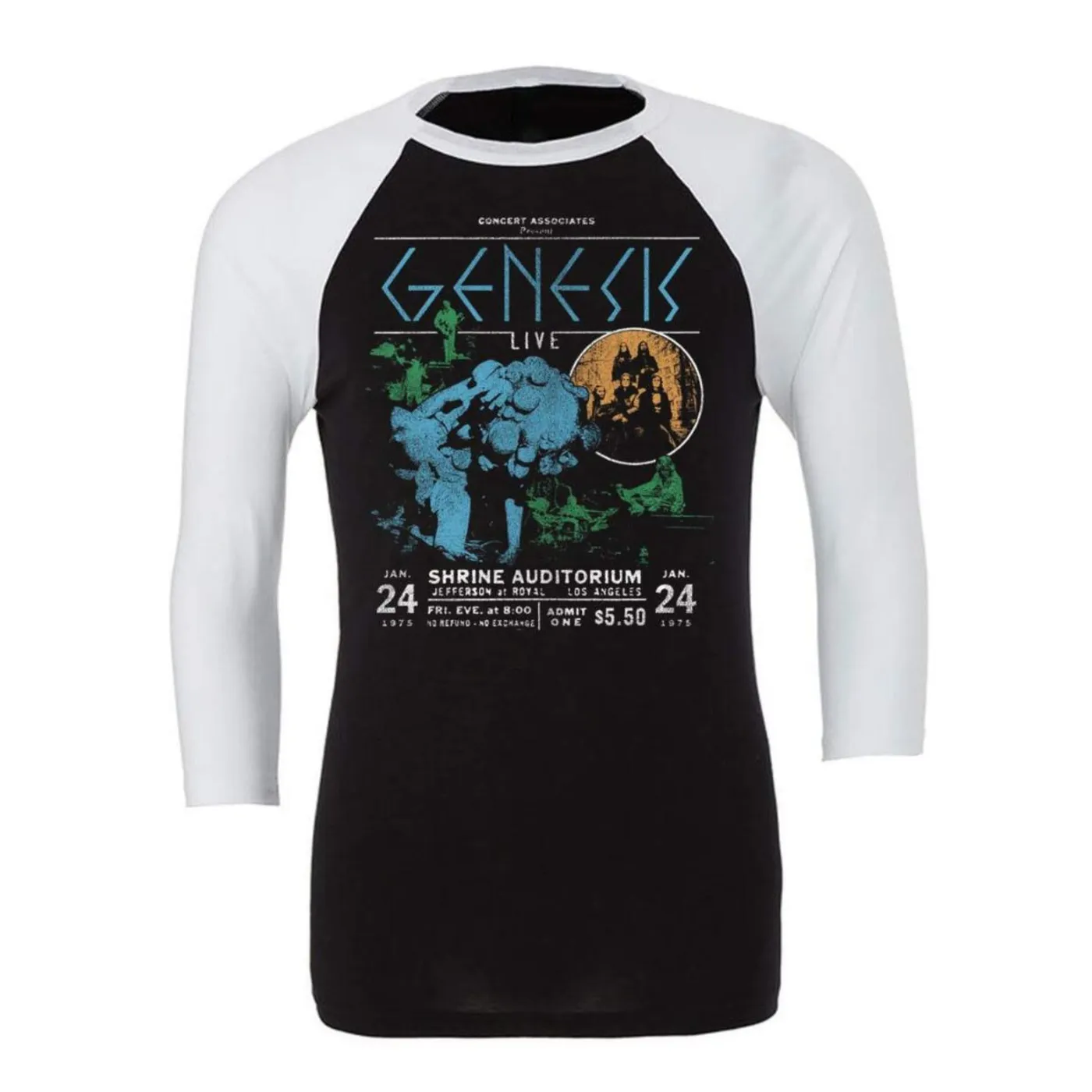 Genesis Shrine Auditorium 1975 Baseball Tee