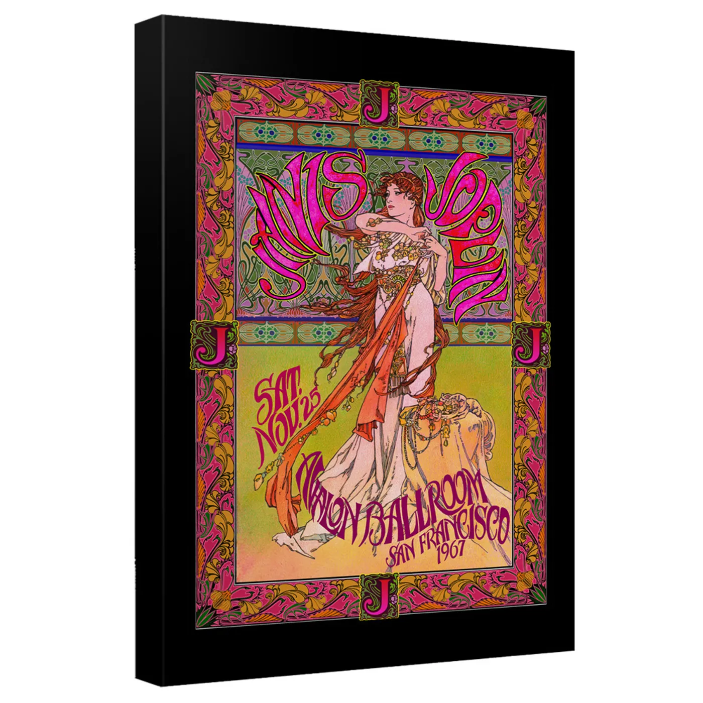 Big Brother & The Holding Company Janis Joplin/Janis Ballroom Poster-Canvas Wall Art With Back Board-White-[20 X 30]