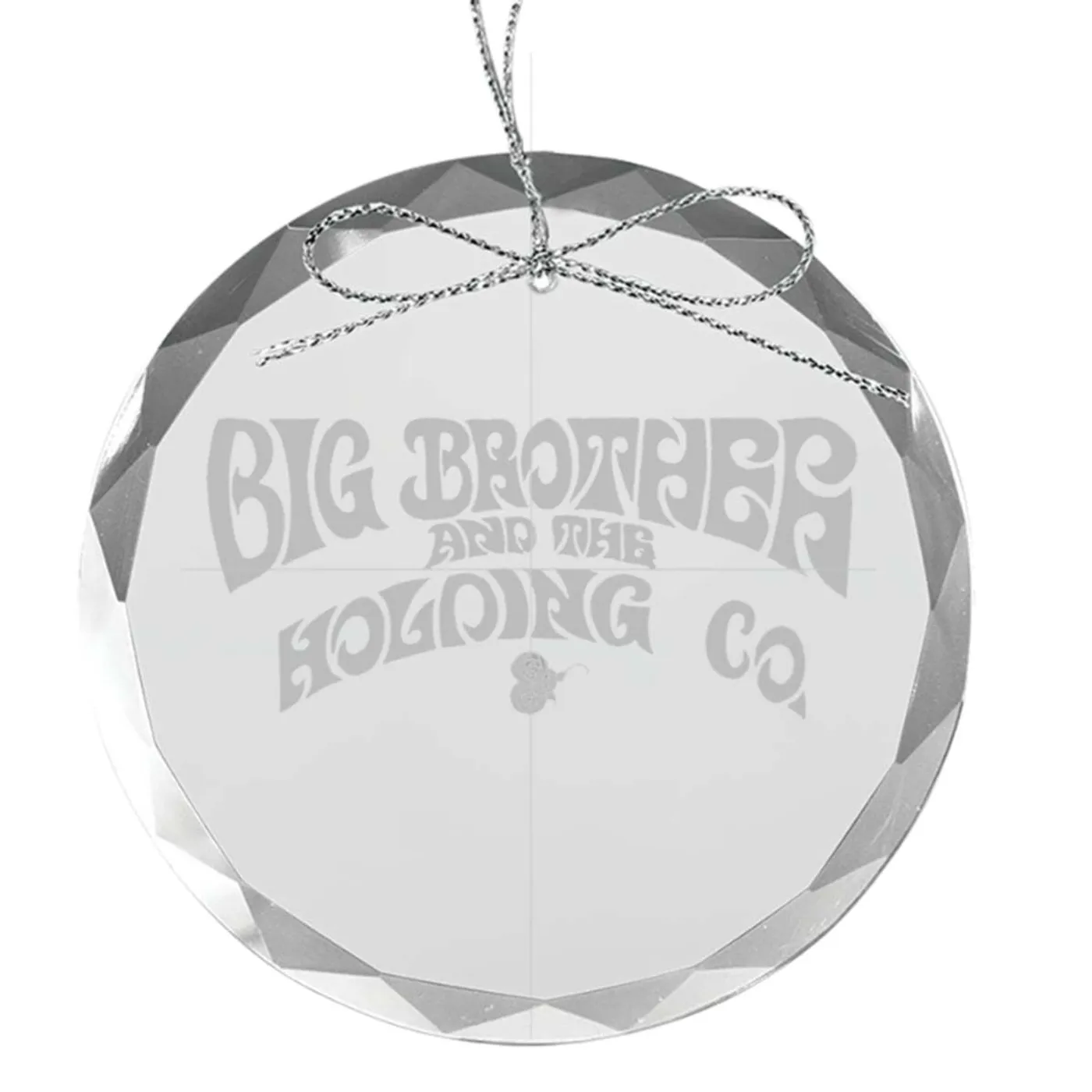 Big Brother & The Holding Company Logo Round Laser-Etched Glass Ornament