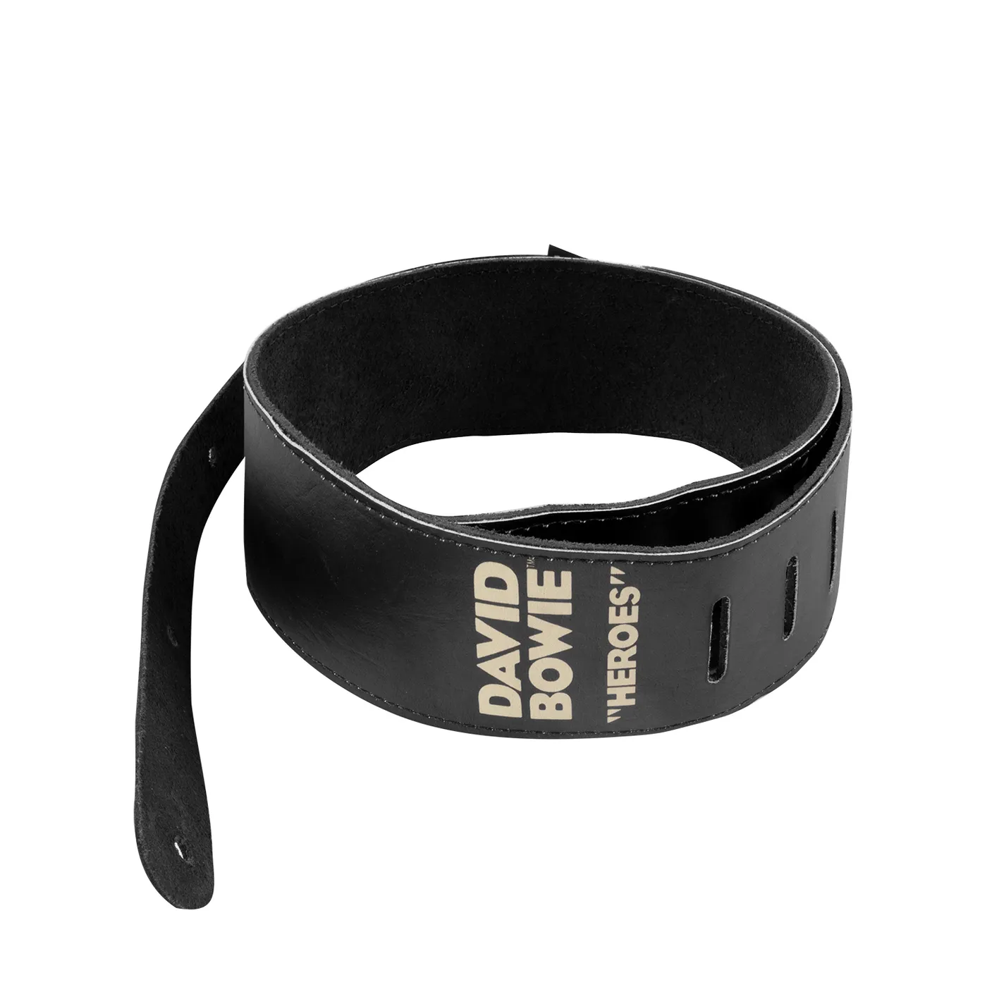 David Bowie Heros Leather Guitar Strap