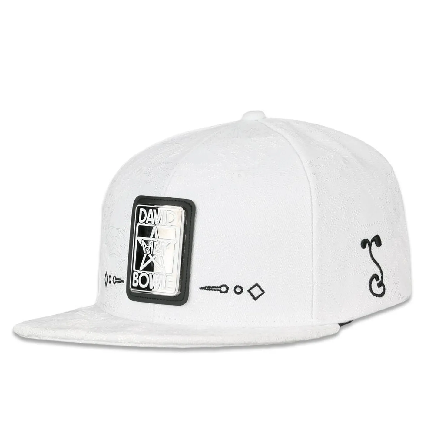 David Bowie Stars White Snapback Hat