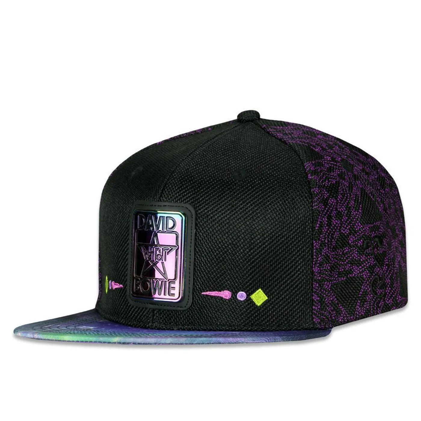 David Bowie Purple Galaxy Snapback Hat