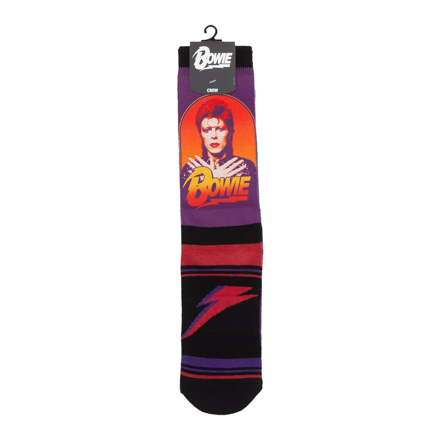 David Bowie Red & Purple Crew Socks