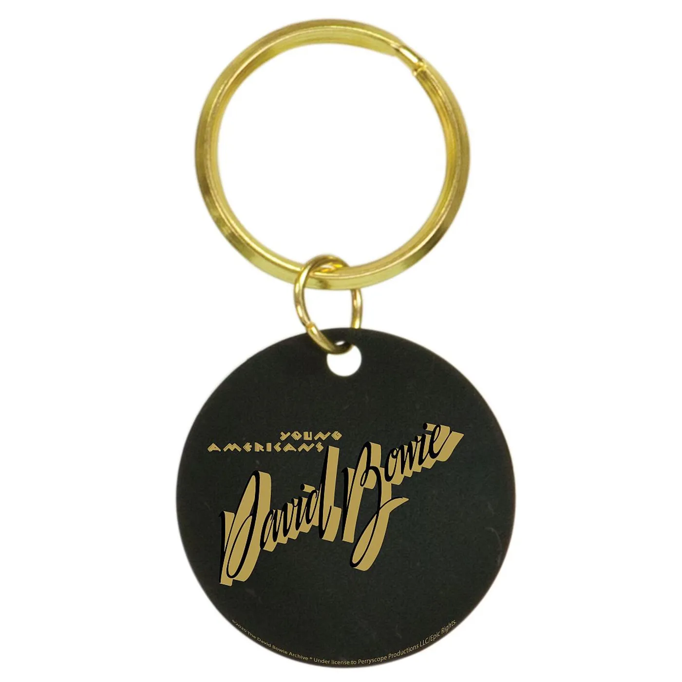 David Bowie Young Americans Laser-Engraved Brass Keychain