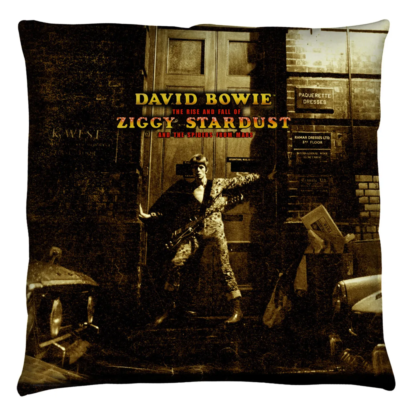 David Bowie/Ziggy Stardust Alternate Art  - Throw Pillow [16 X 16]