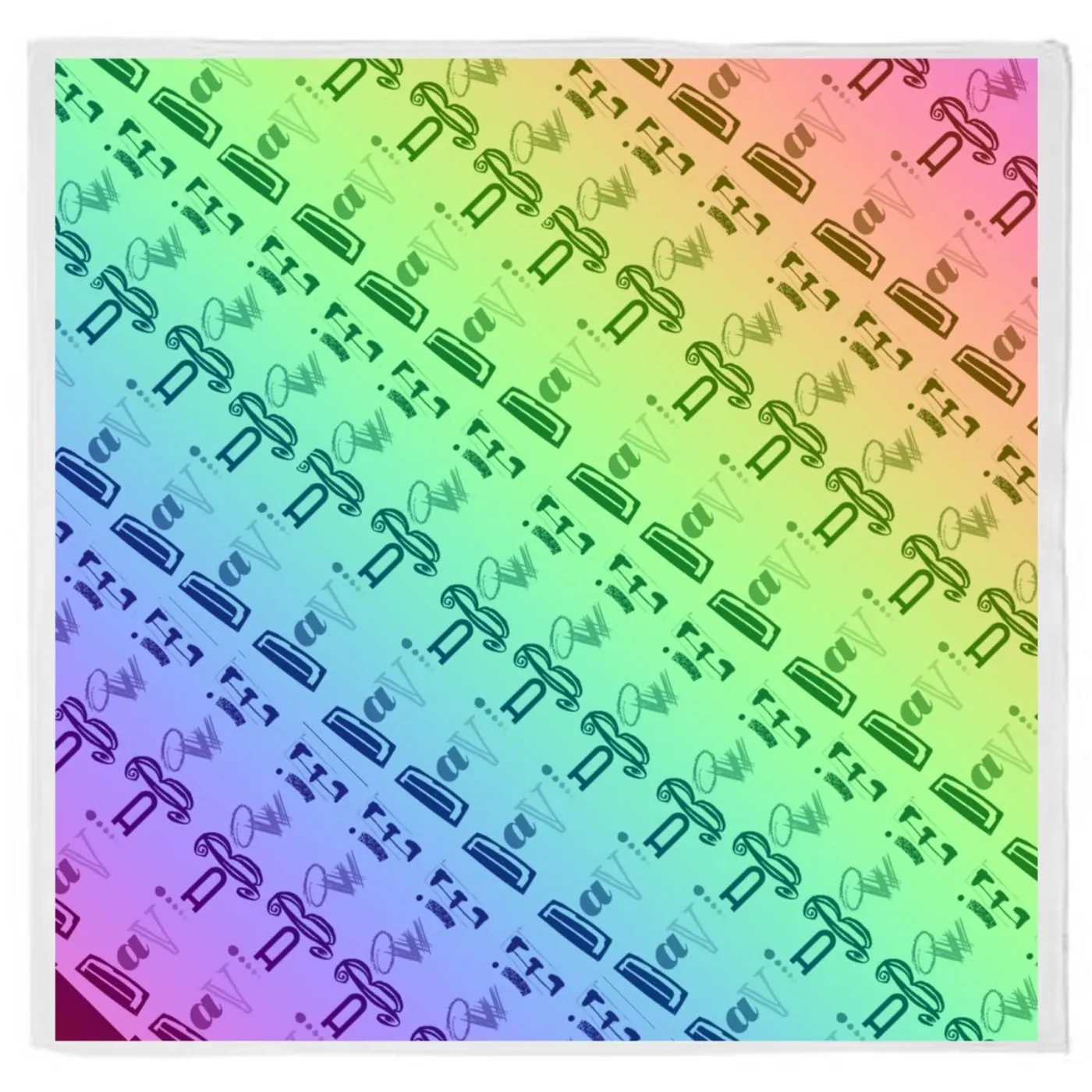 David Bowie Rainbow Logo Bandana