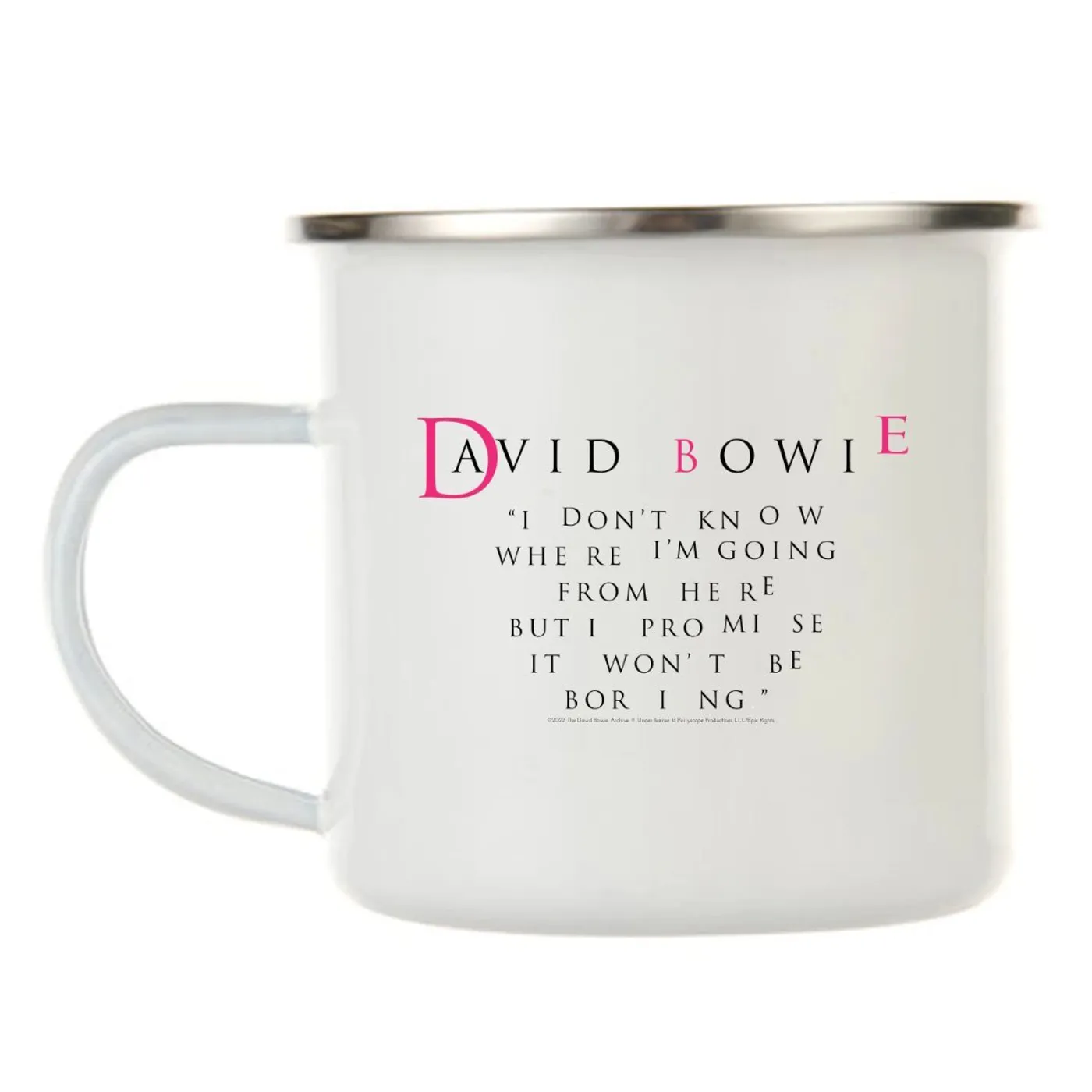 David Bowie I Don't Know Camping Mug