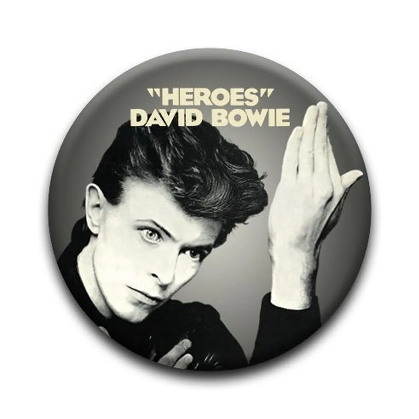 David Bowie - Heroes 1 1/4" Rd. Button
