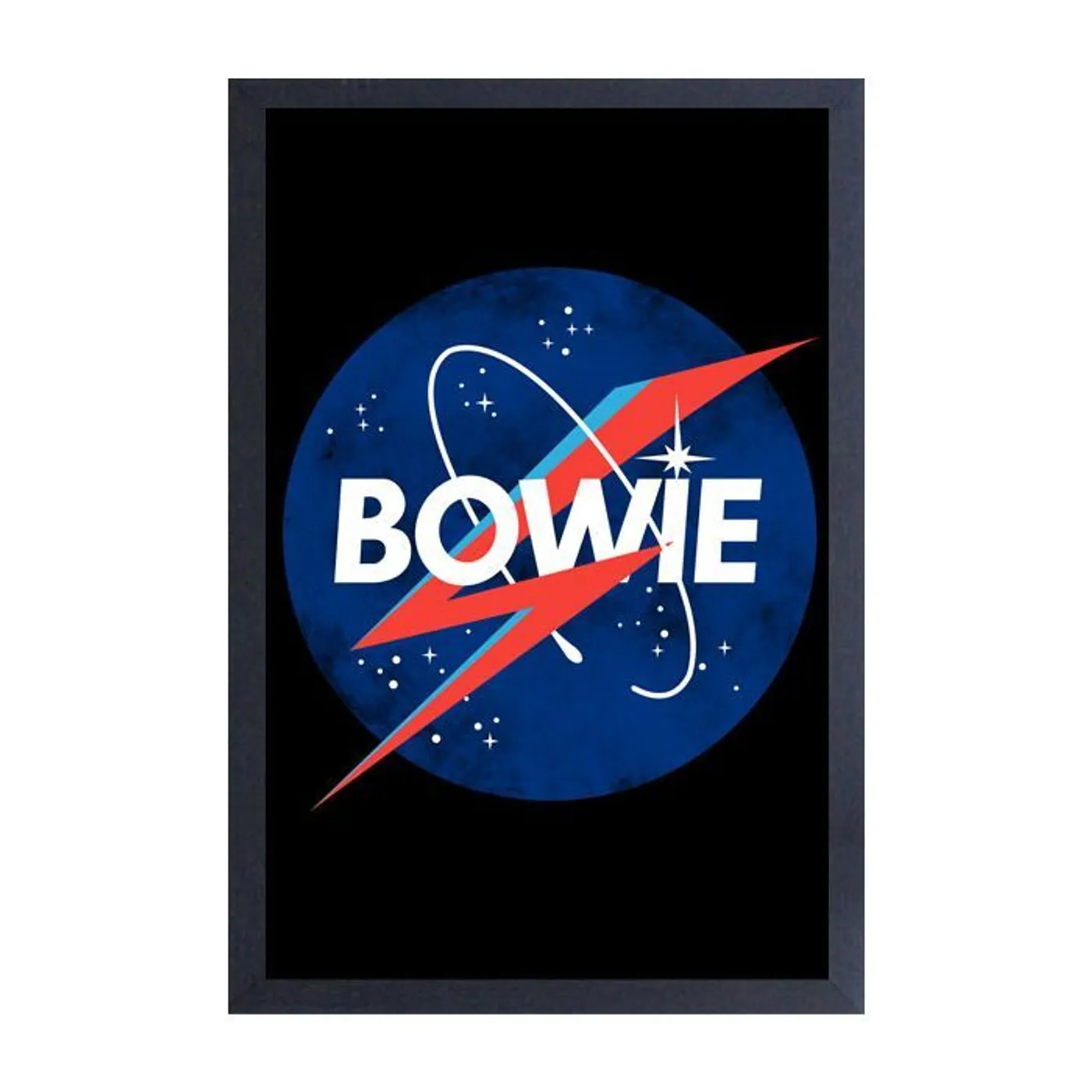 David Bowie - Space Logo 11x17 Framed Print