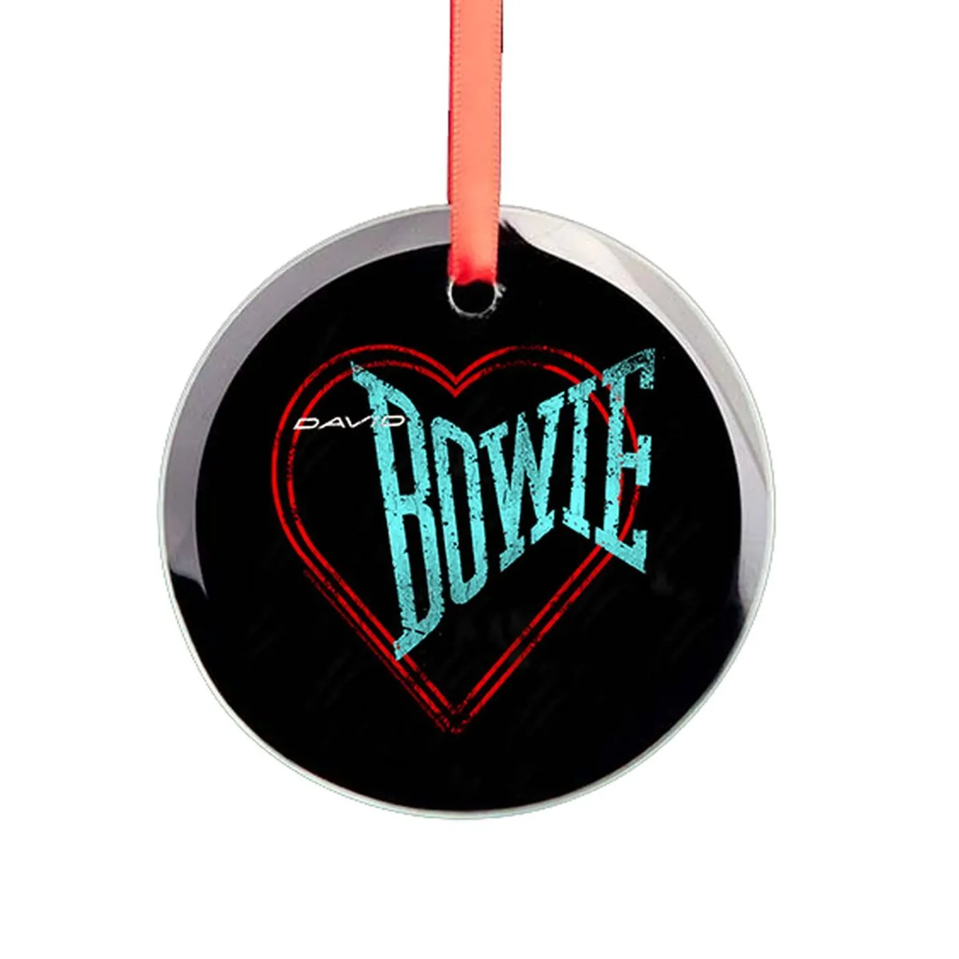 David Bowie Love Bowie Outline Glass Ornament