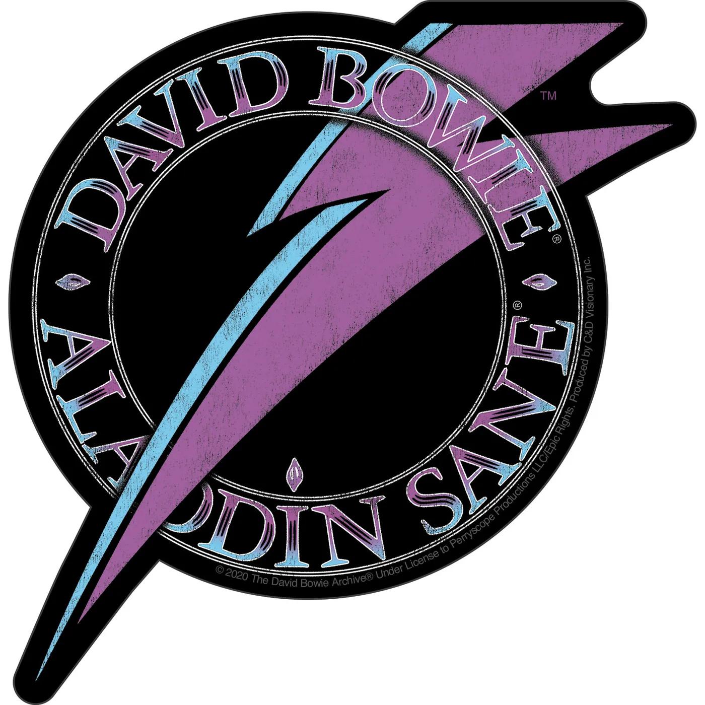 David Bowie Aladdin Bolt 5.25"x5.6" Sticker