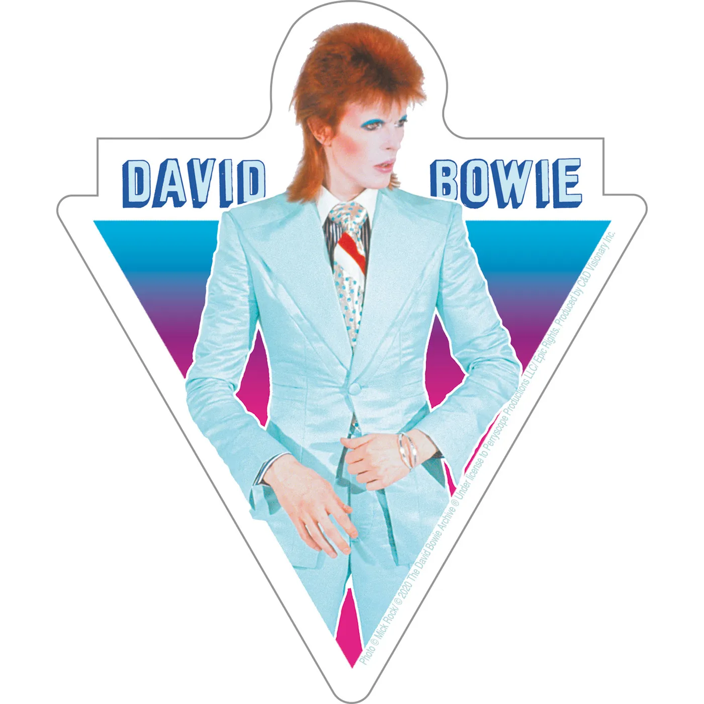 David Bowie Blue Suit 4.2"x5" Sticker