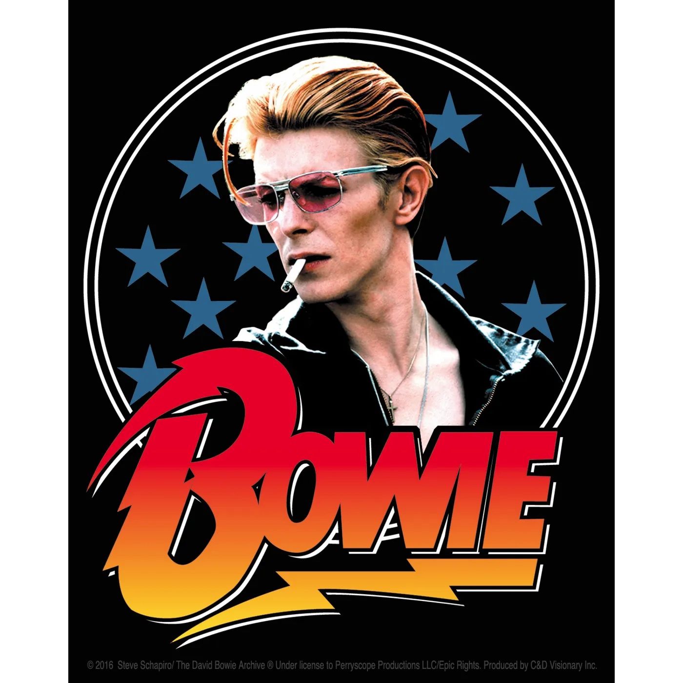 David Bowie Stars 4"x5" Sticker
