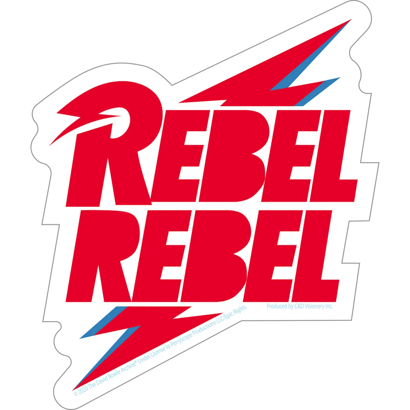 David Bowie Rebel Rebel Bolt 4.25"x5" Sticker