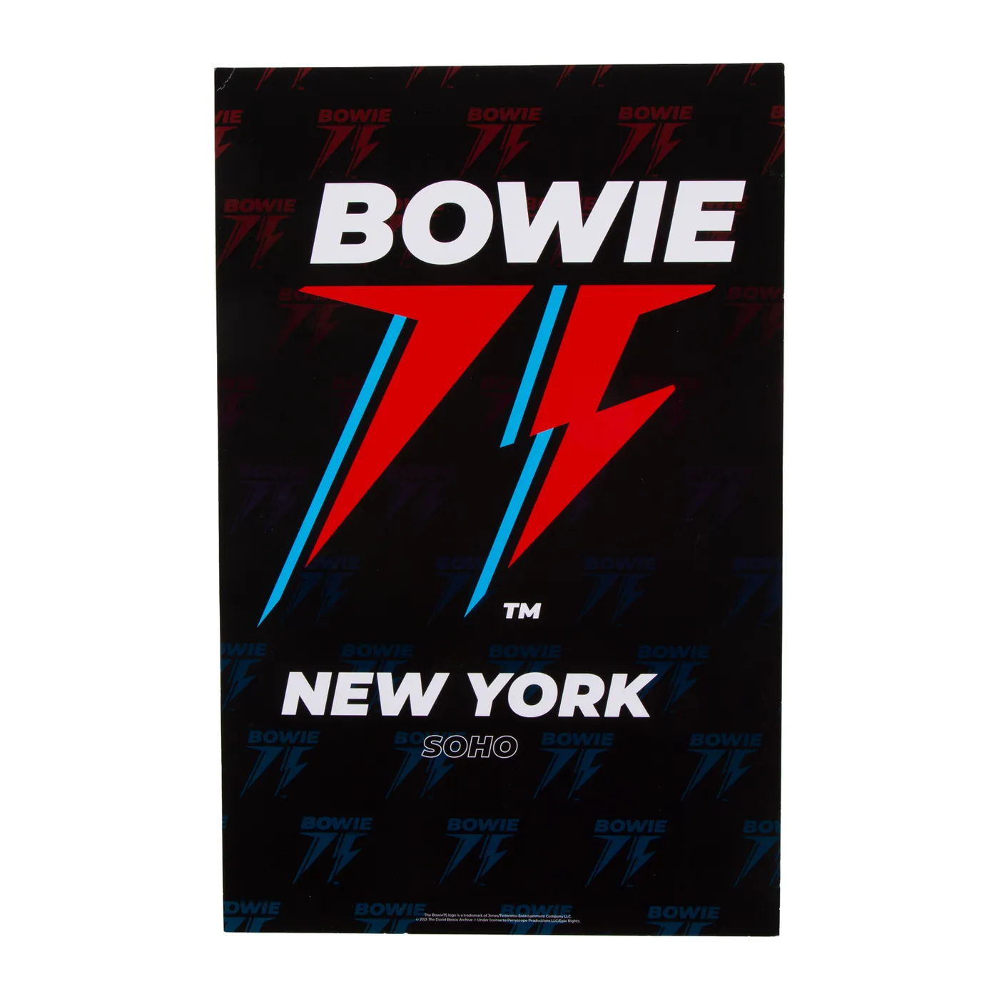 David Bowie Bowie 75 New York Poster
