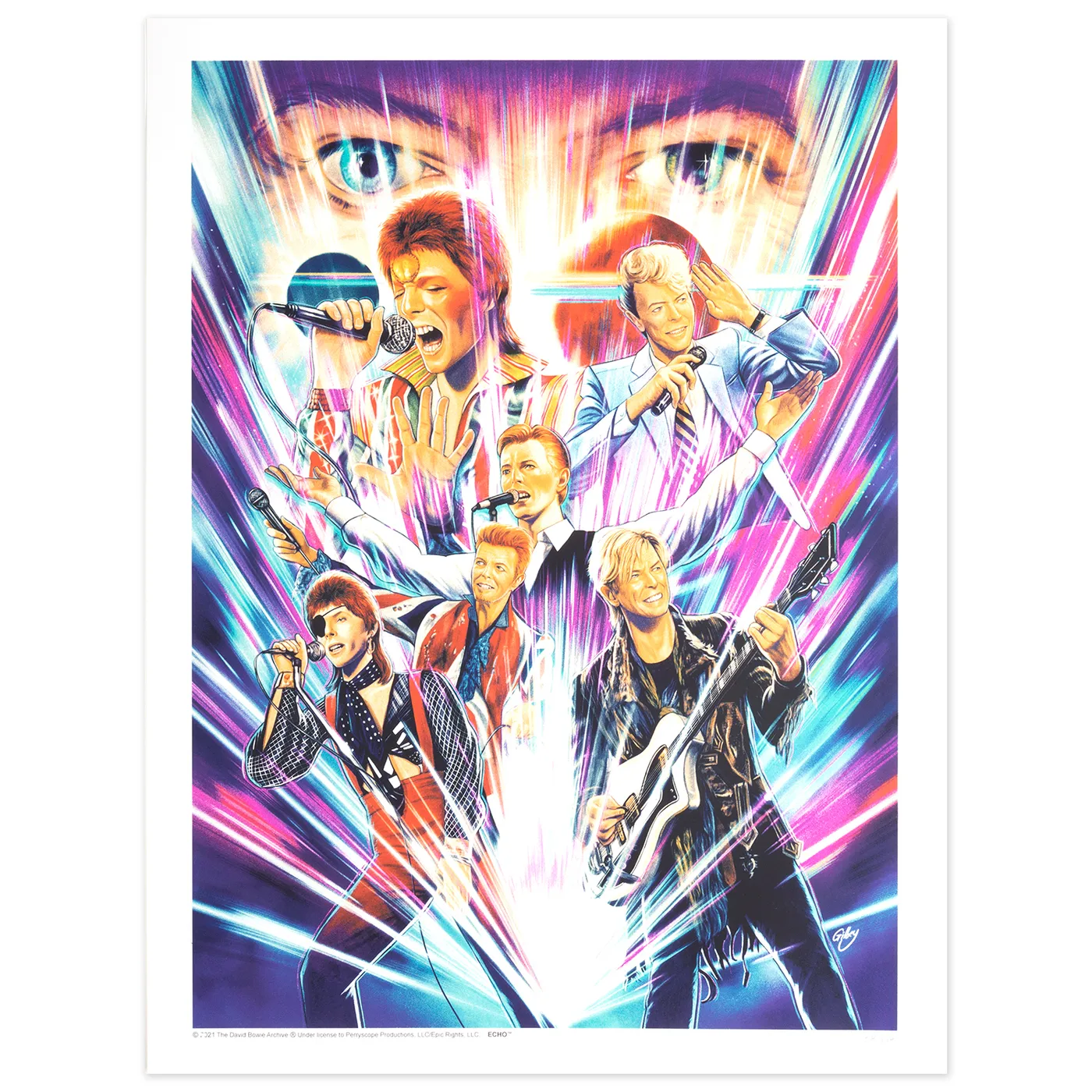 David Bowie The Sound of Light Poster - White