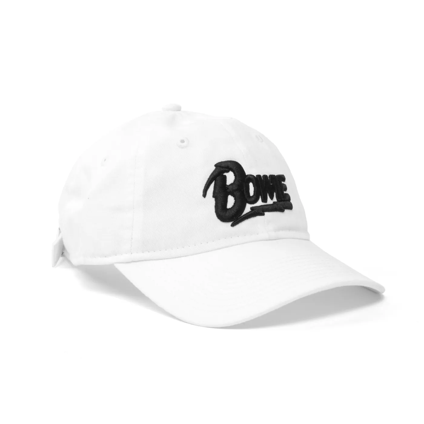 David Bowie Bowie Black Lettering White Hat