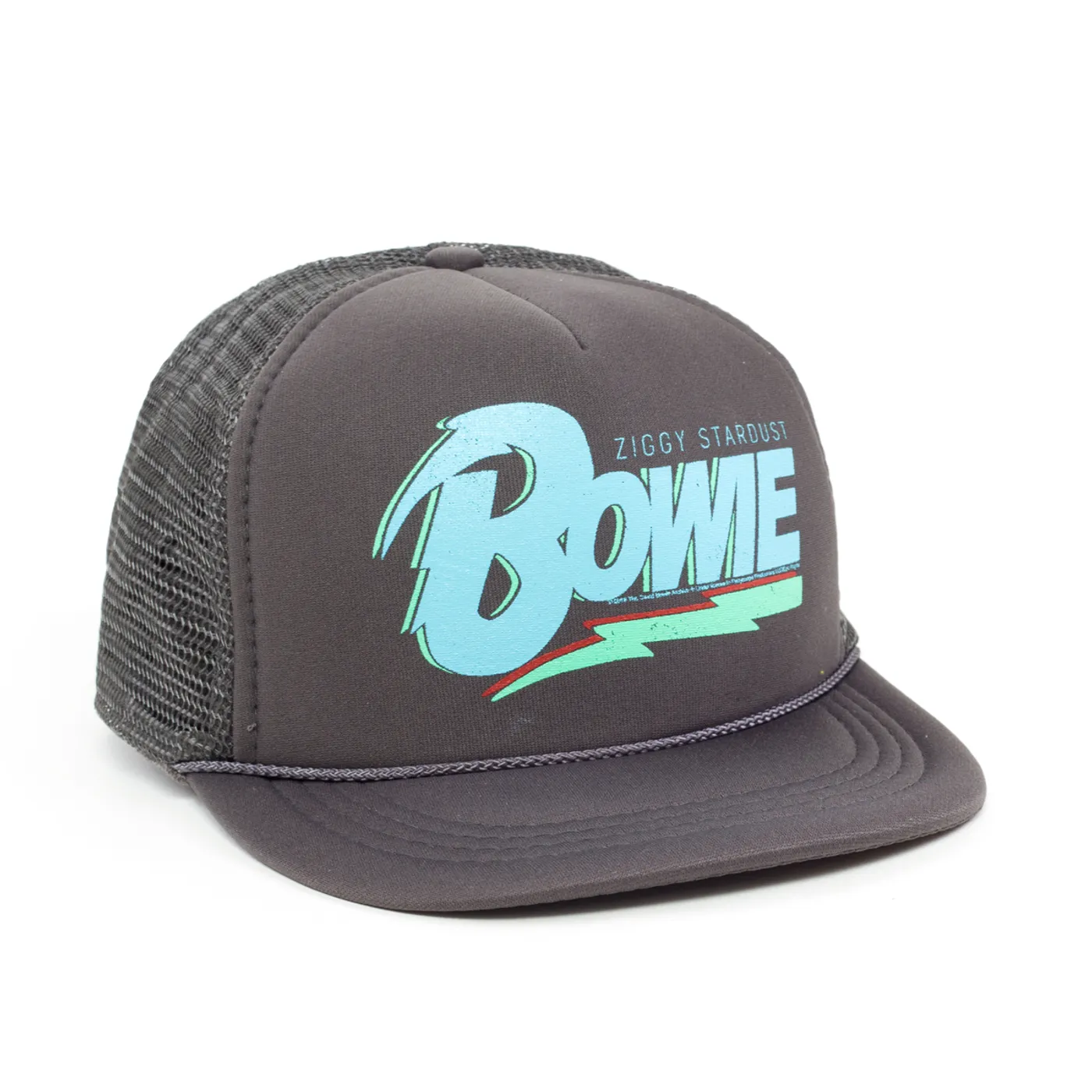 David Bowie Bowie Blue Logo Grey Hat