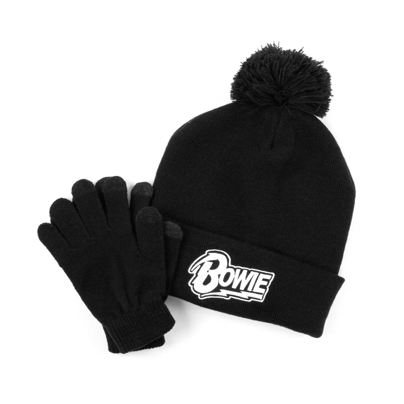 David Bowie Bowie Logo Beanie & Gloves Set