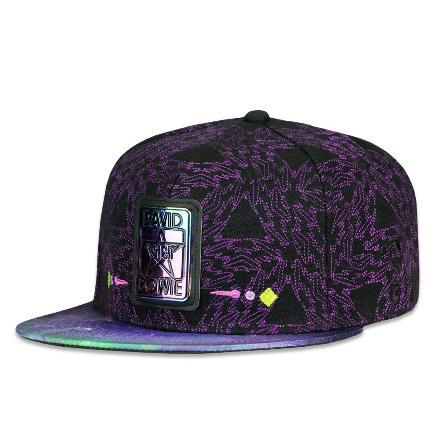 David Bowie Purple Galaxy Fitted Hat