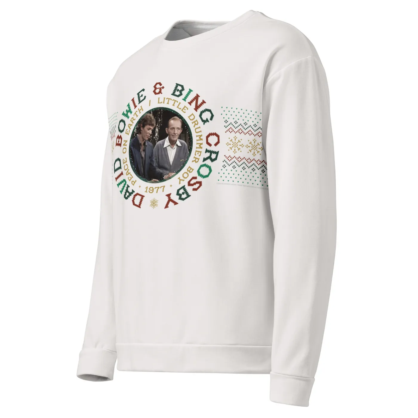 David Bowie & Bing Crosby White Holiday Sweatshirt