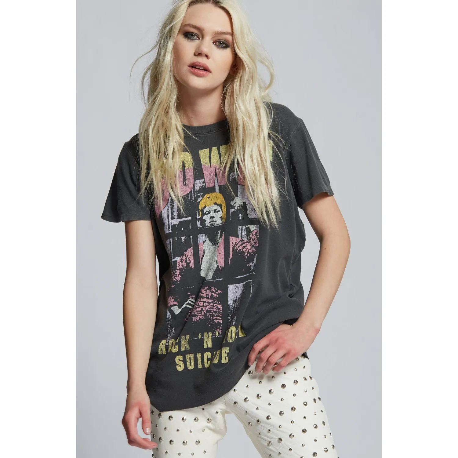 Bowie Rock N Roll Boyfriend Tee