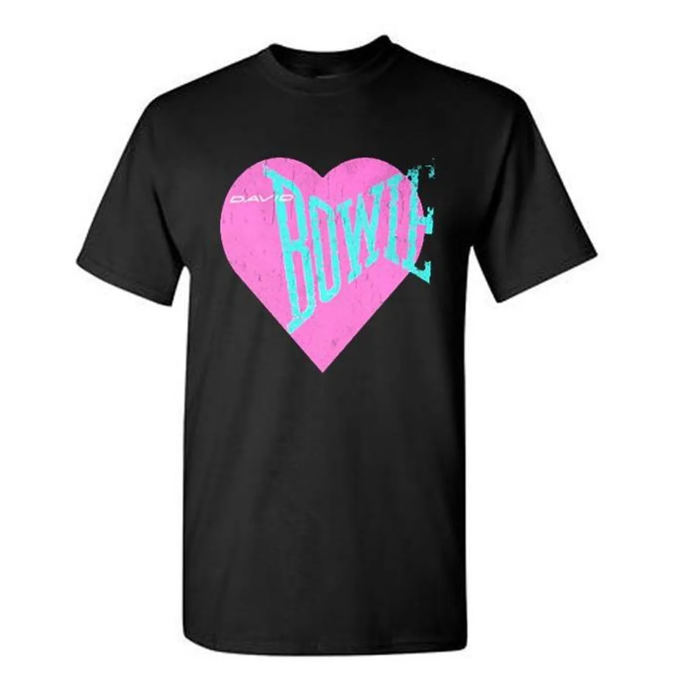 David Bowie Love Bowie Pink Heart T-shirt