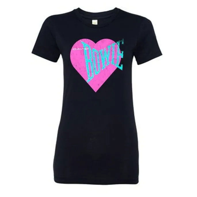 Women's Love Bowie Pink Heart T-shirt