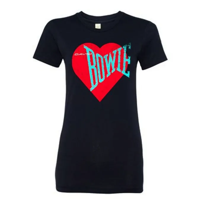 Women's Love Bowie Red Heart T-shirt