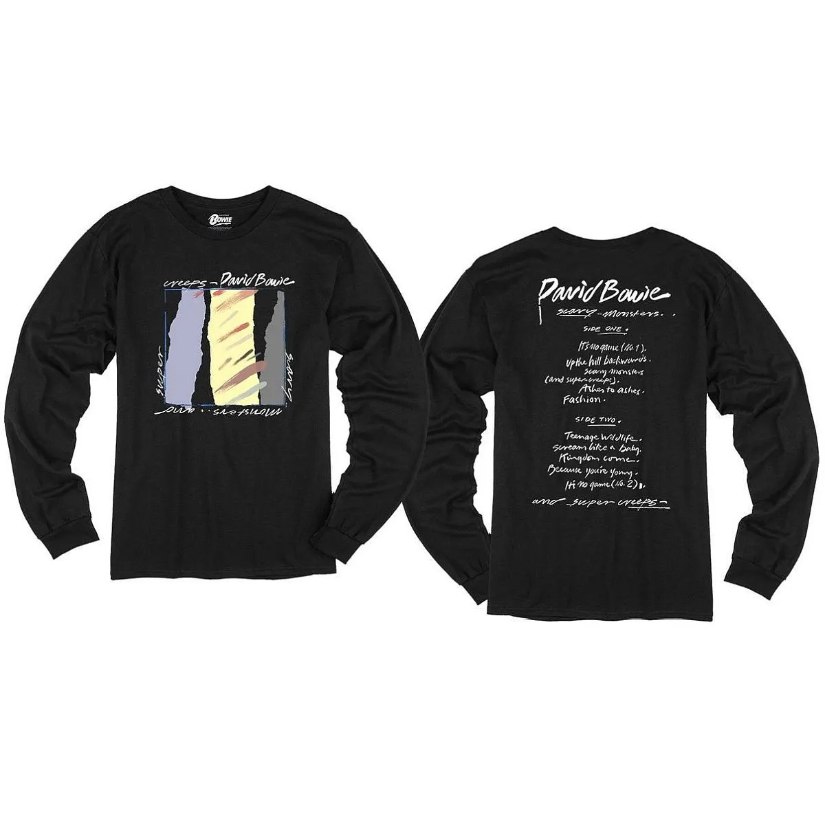 Scary Monsters 40th Anniversary Black Longsleeve T-Shirt