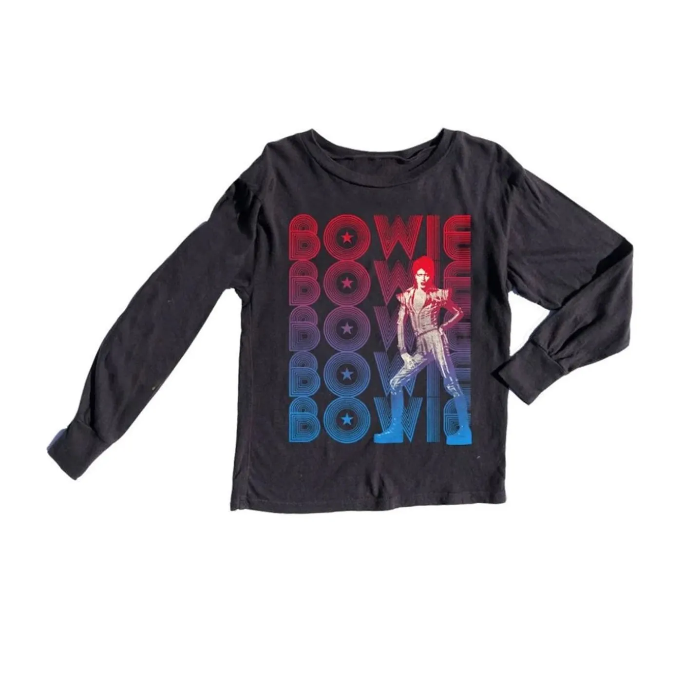 David Bowie Bowie Repeat Kids Long Sleeve T-shirt