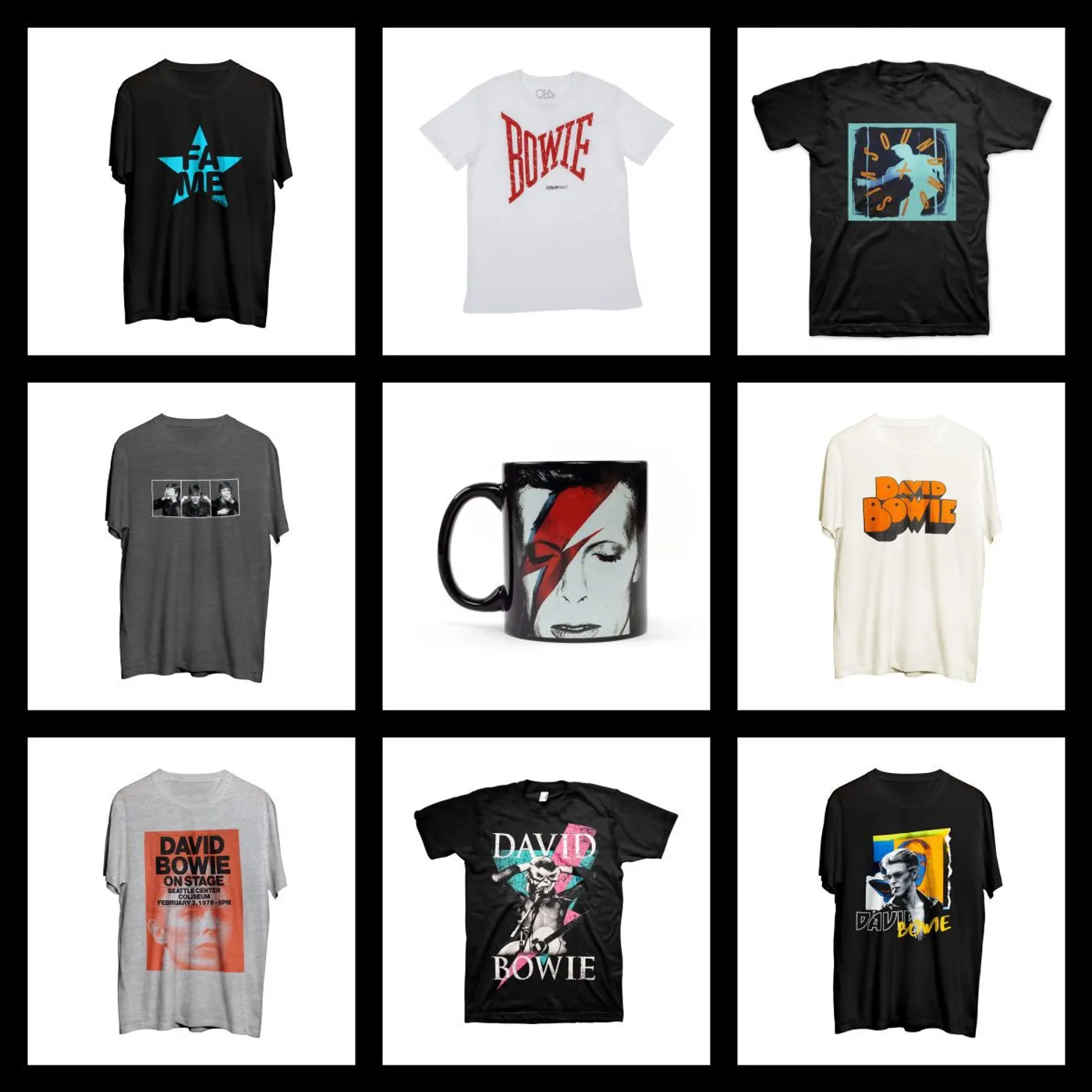 David Bowie Mens Grab Bag With Accessory