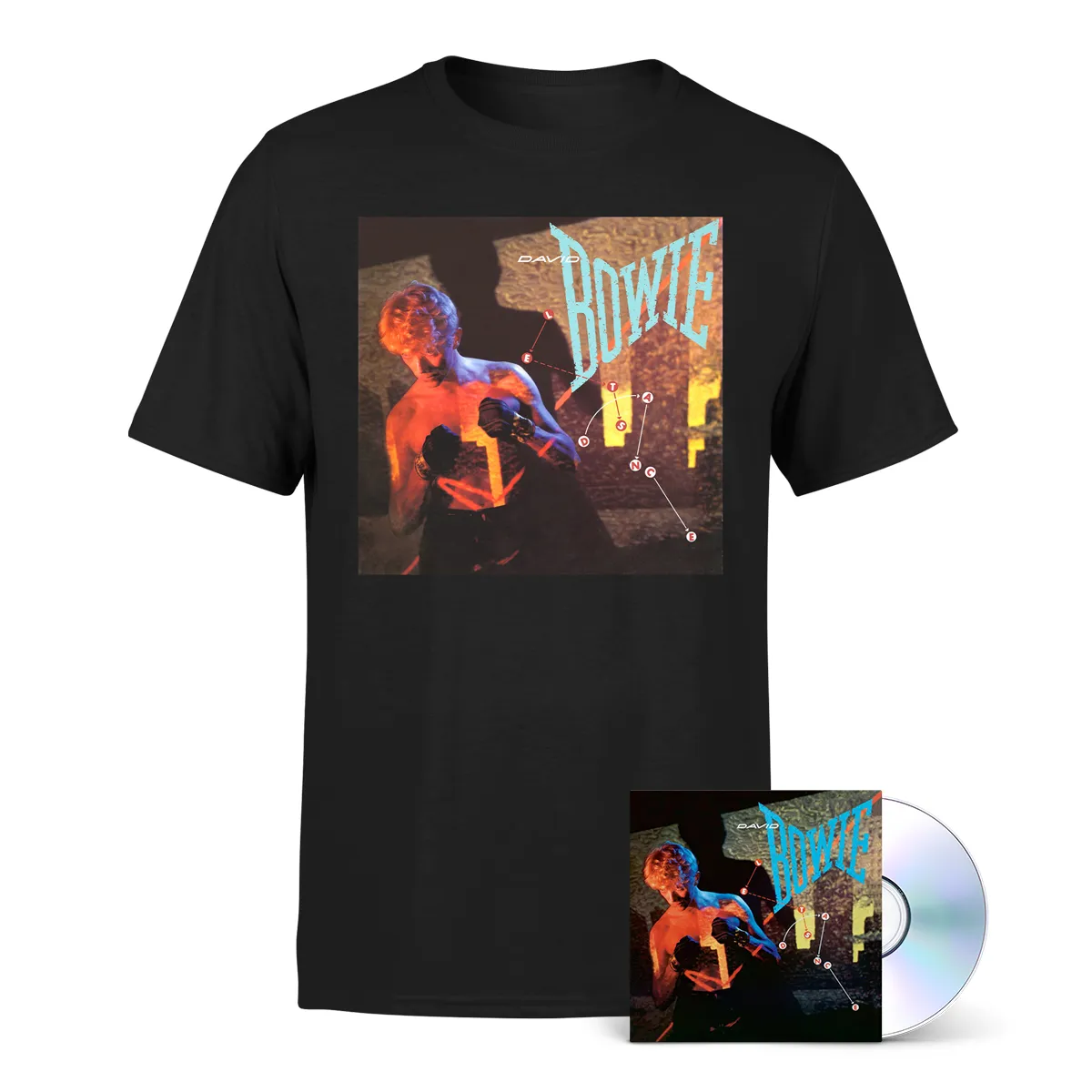 Let's Dance Cover T-shirt + David Bowie Let's Dance CD