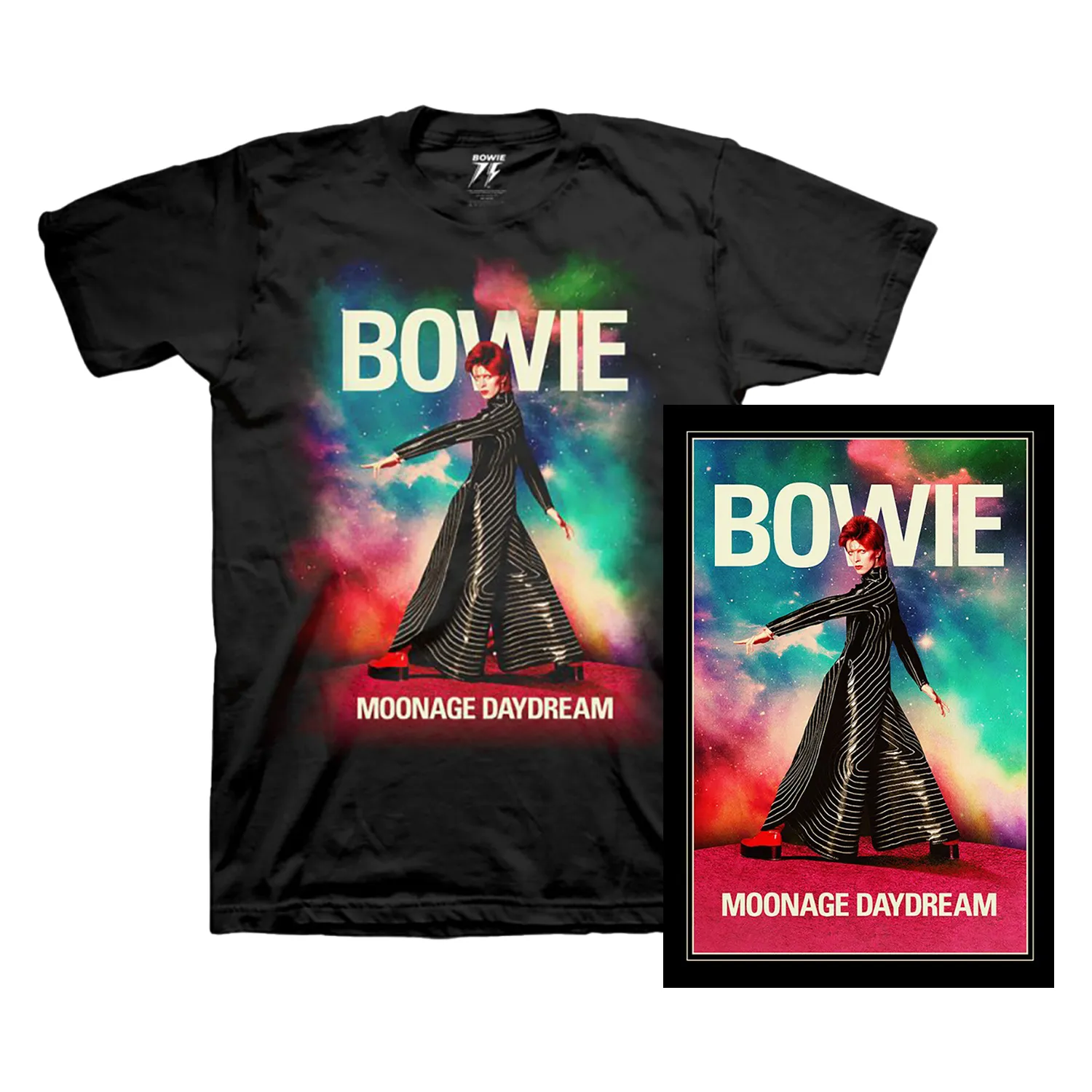 Moonage Daydream T-shirt & Poster Bundle