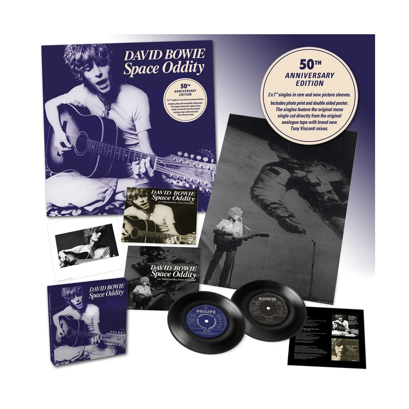 David Bowie Space Oddity - 50th Anniversary 2 x 7 Box Set