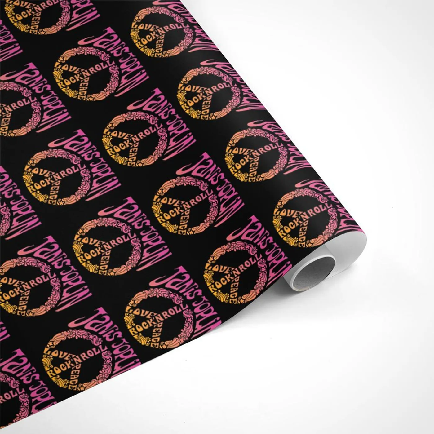 Janis Joplin Peace, Love and Rock & Roll Wrapping Paper
