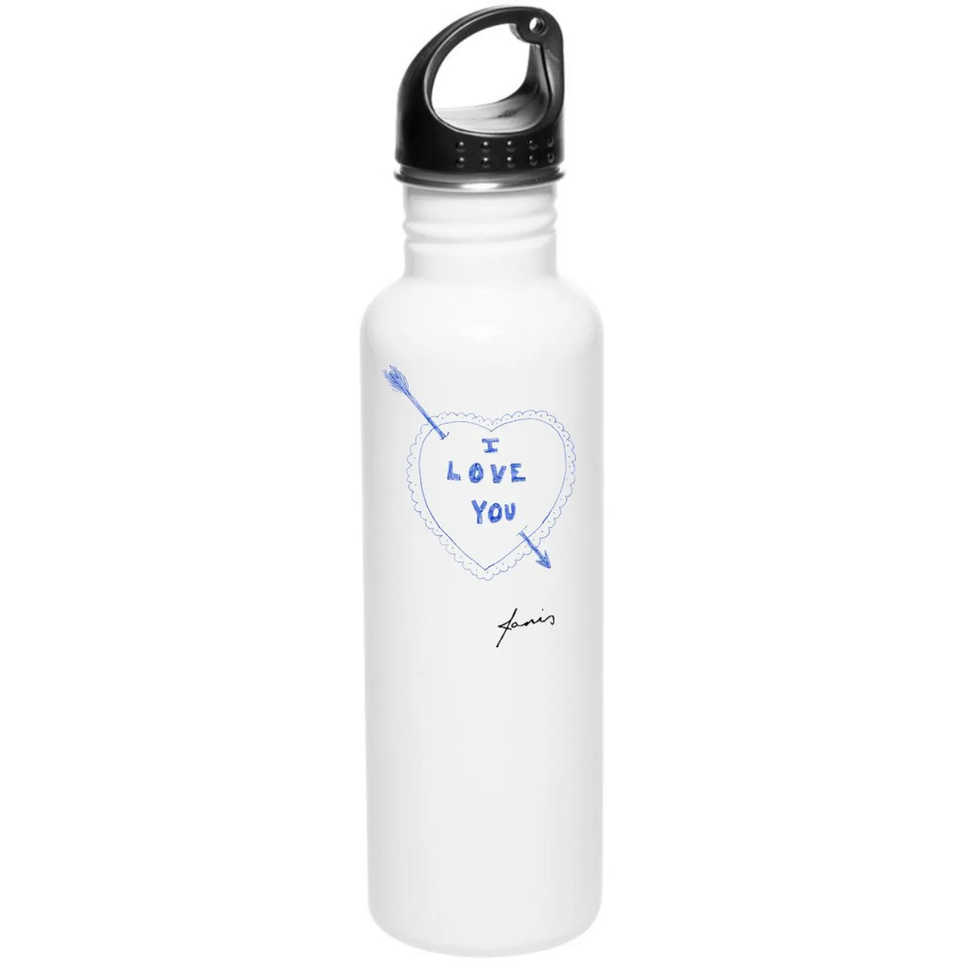Janis Joplin I Love You Water Bottle