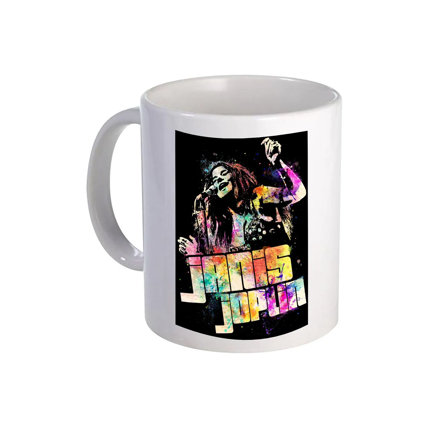 Janis Joplin Splash Of Color Ceramic Mug