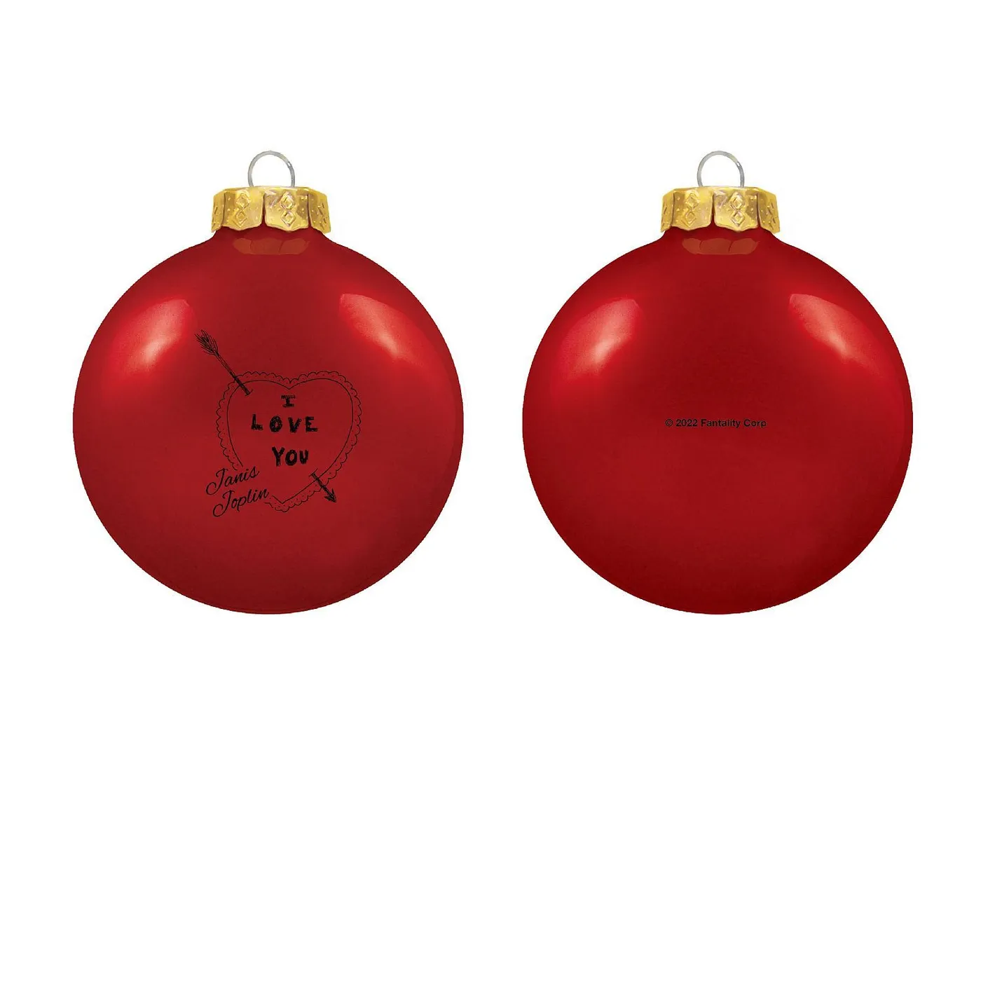 Janis Joplin I Love You Ornament