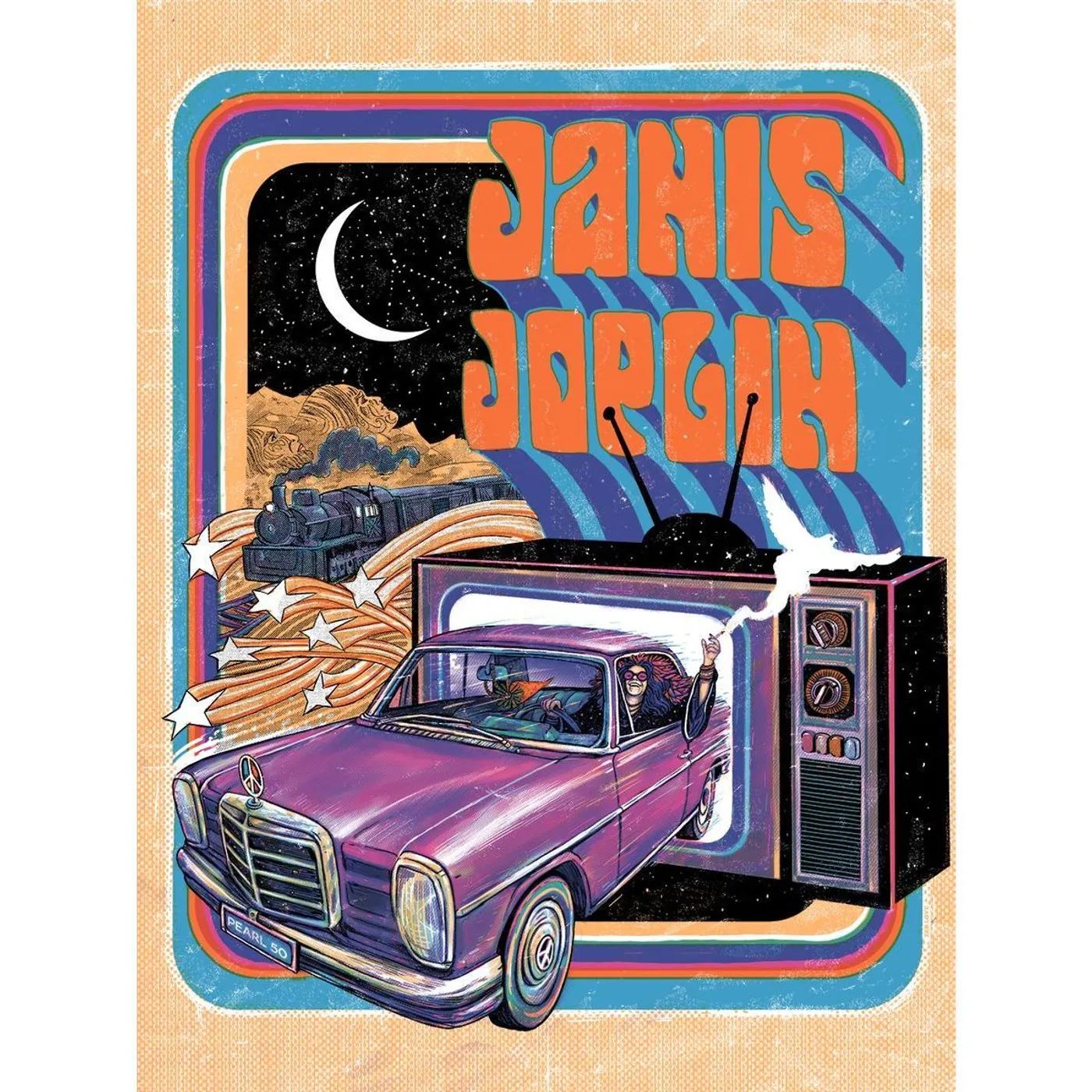 Janis Joplin Pearl 50th Anniversary Poster (Main Edition)