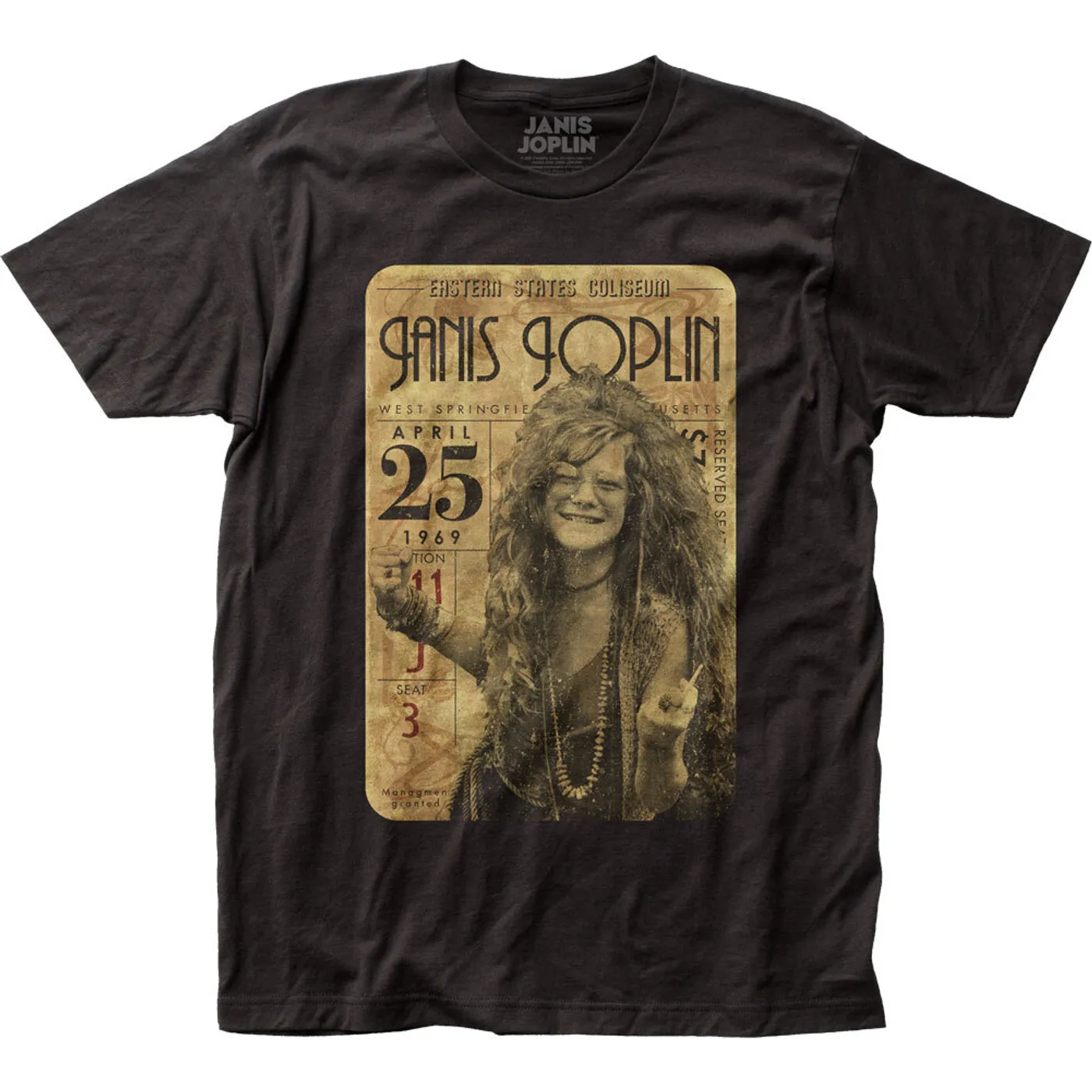 Janis Joplin Concert Ticket T-Shirt