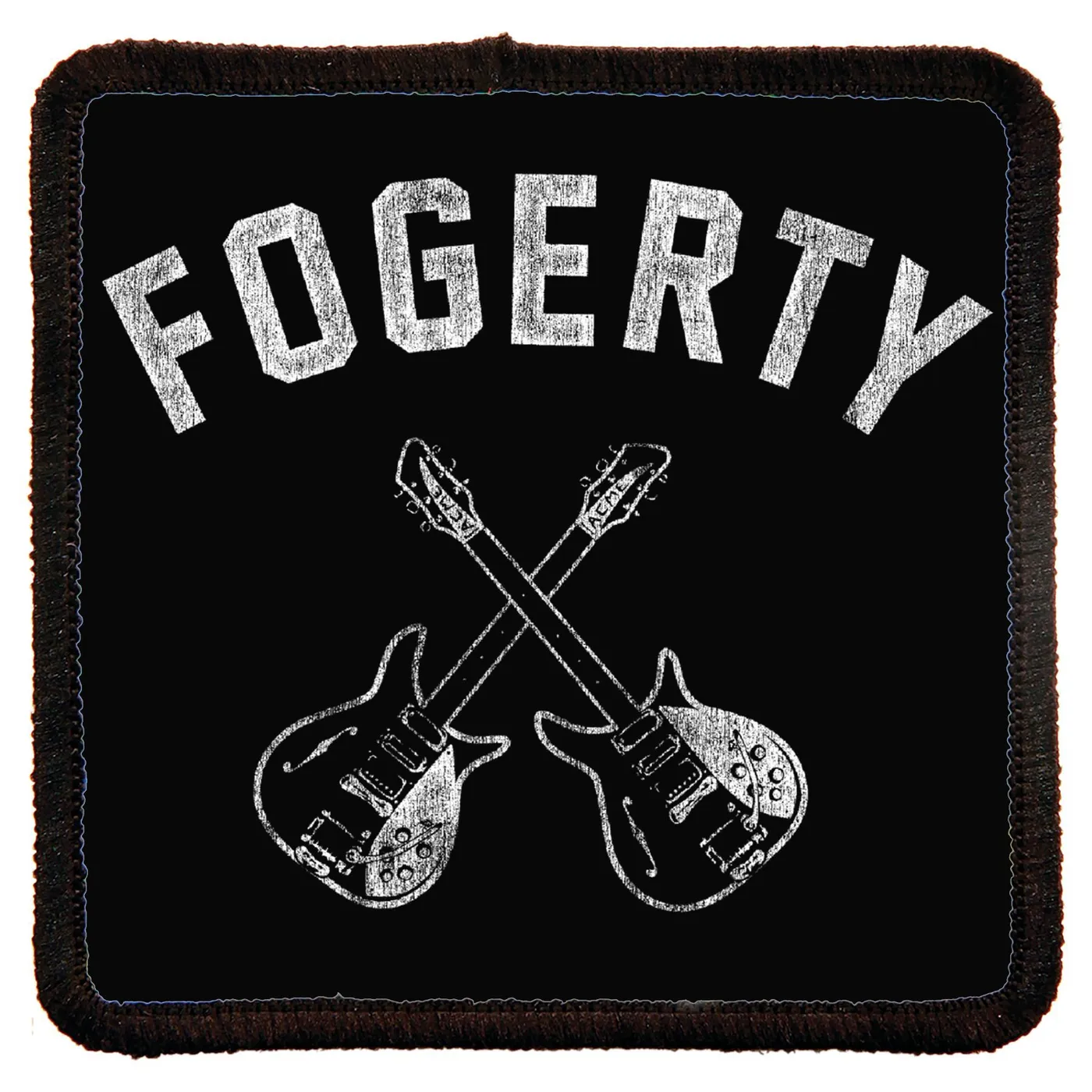 John Fogerty Crossed Guitar Square Patch