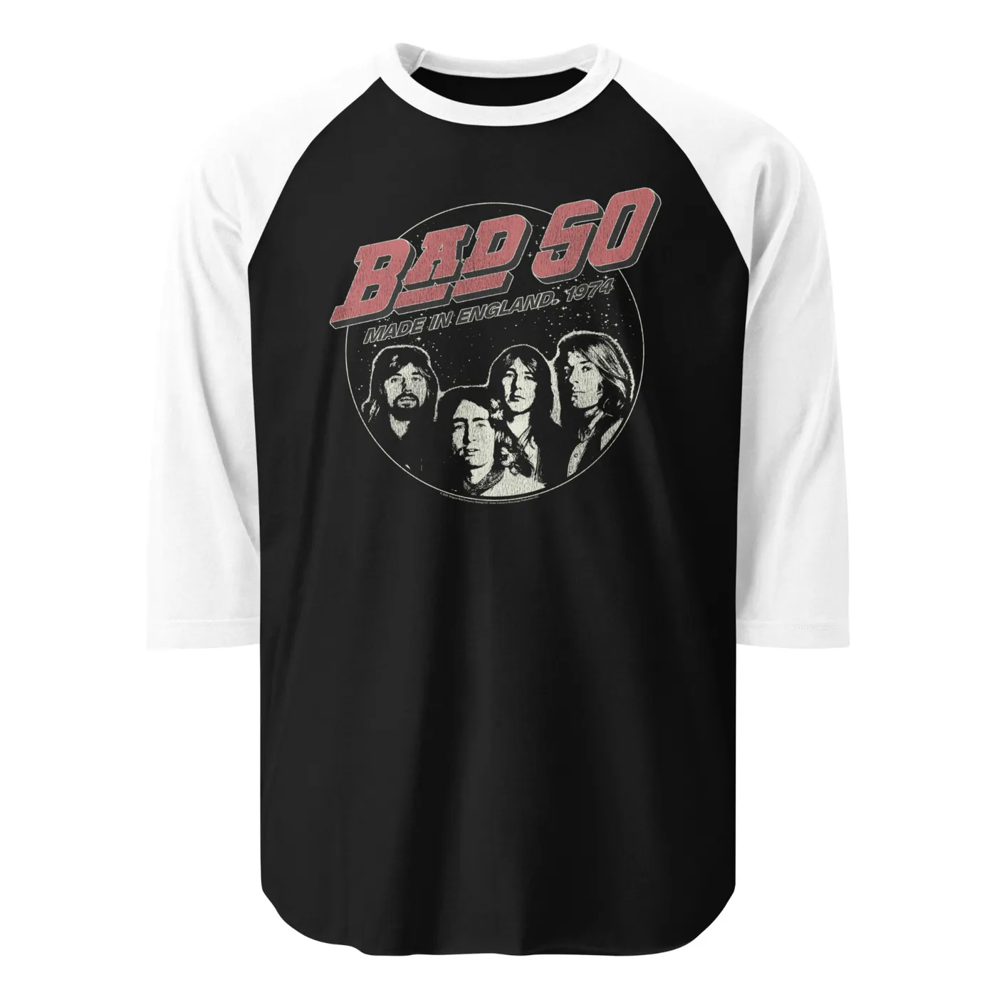 Bad Company Bad Co 50th Anniversary Circle Photo Baseball T-Shirt