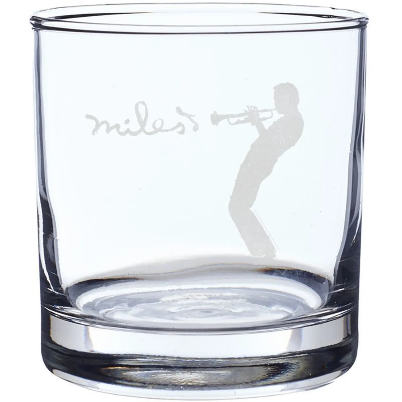 Miles Davis Silhouette Laser-Etched Whiskey Glass
