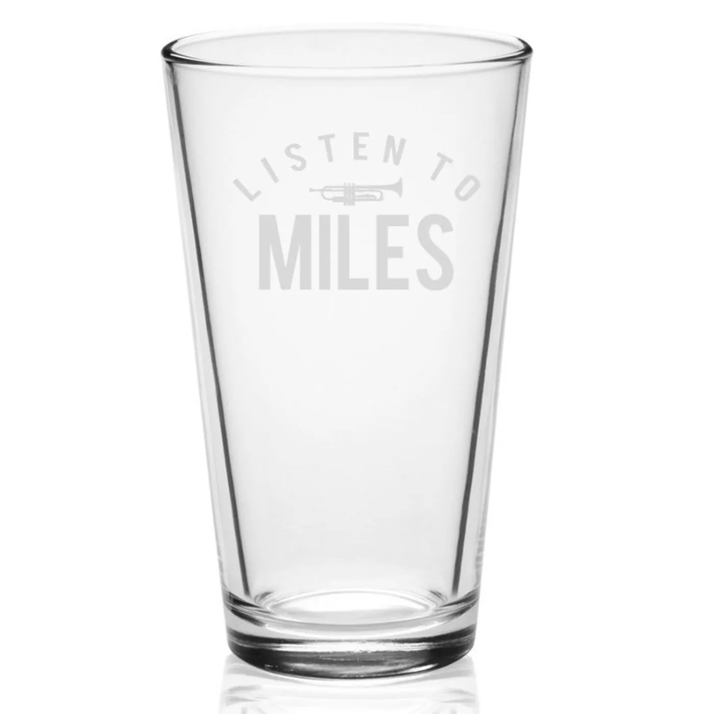 Miles Davis Listen To Miles Laser-Etched Pint Glass